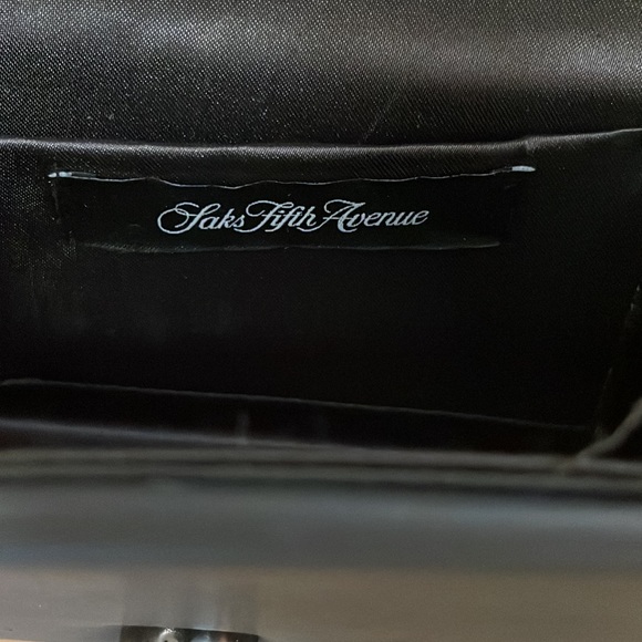 Saks Fifth Avenue sparkly gemstones clutch with chain link strap. - Picture 14 of 15